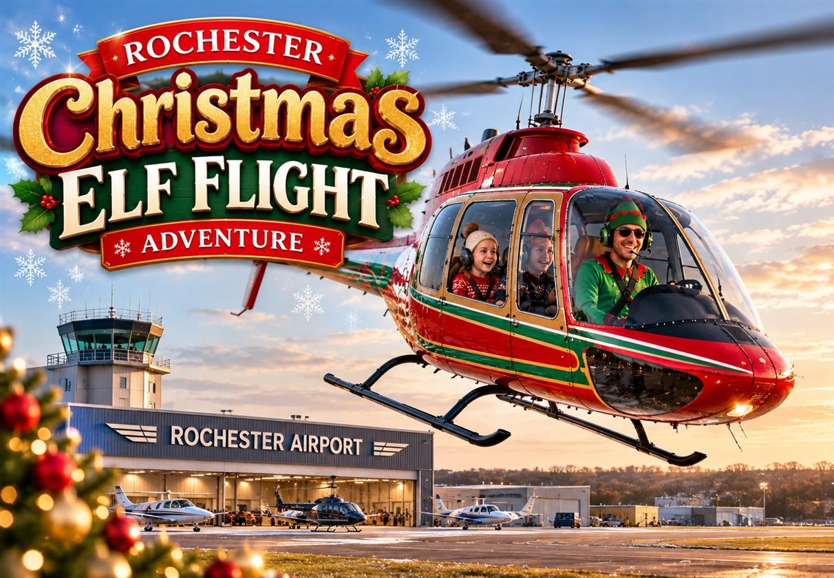 Christmas Elf Helicopter Flight Adventure