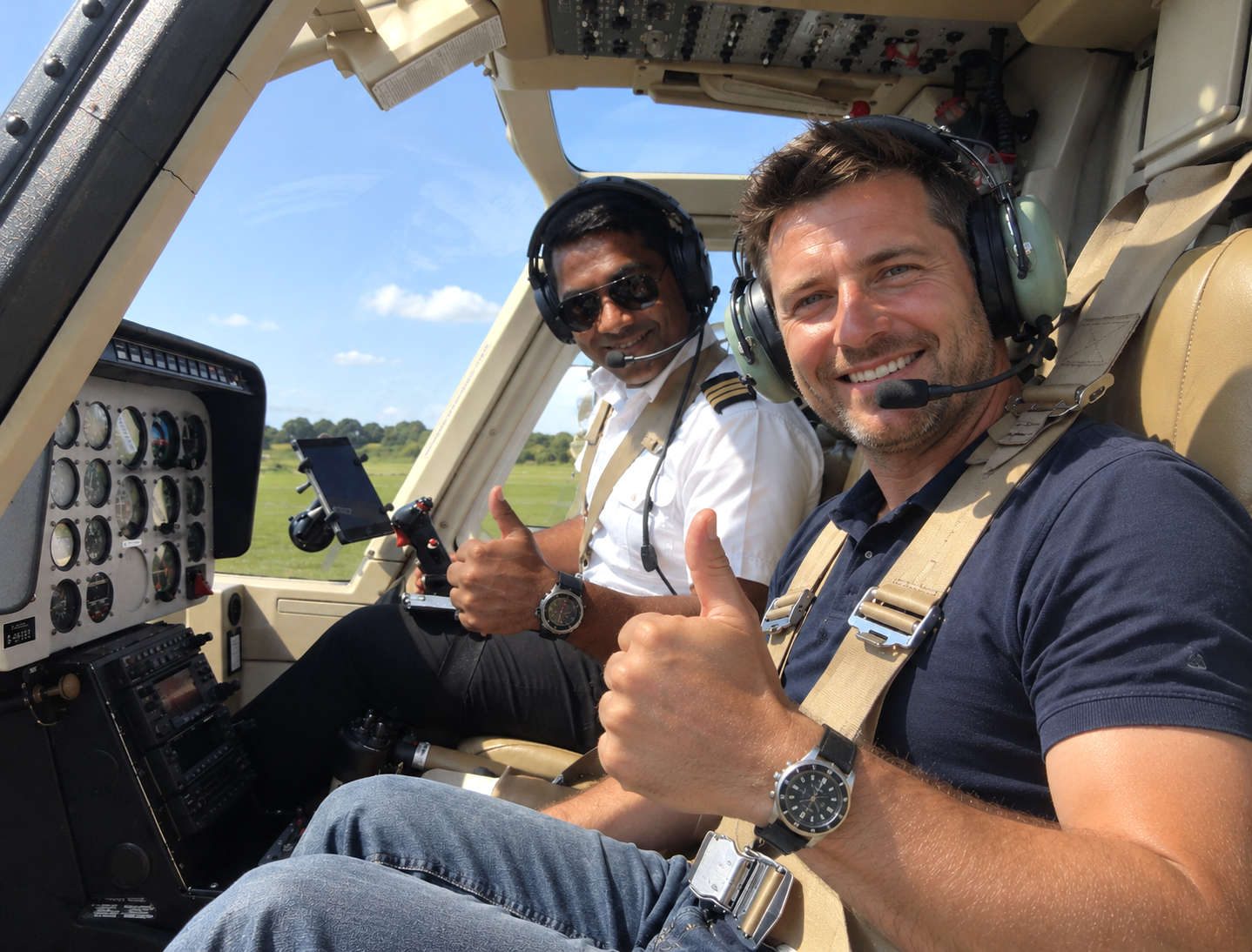 18 Mile Jet Powered Helicopter Flight in Co-Pilot Seat